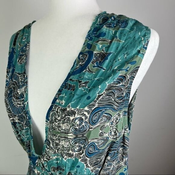 Zadig & Voltaire womens Root Printed Dress Asymmetrical size medium - Picture 5 of 13